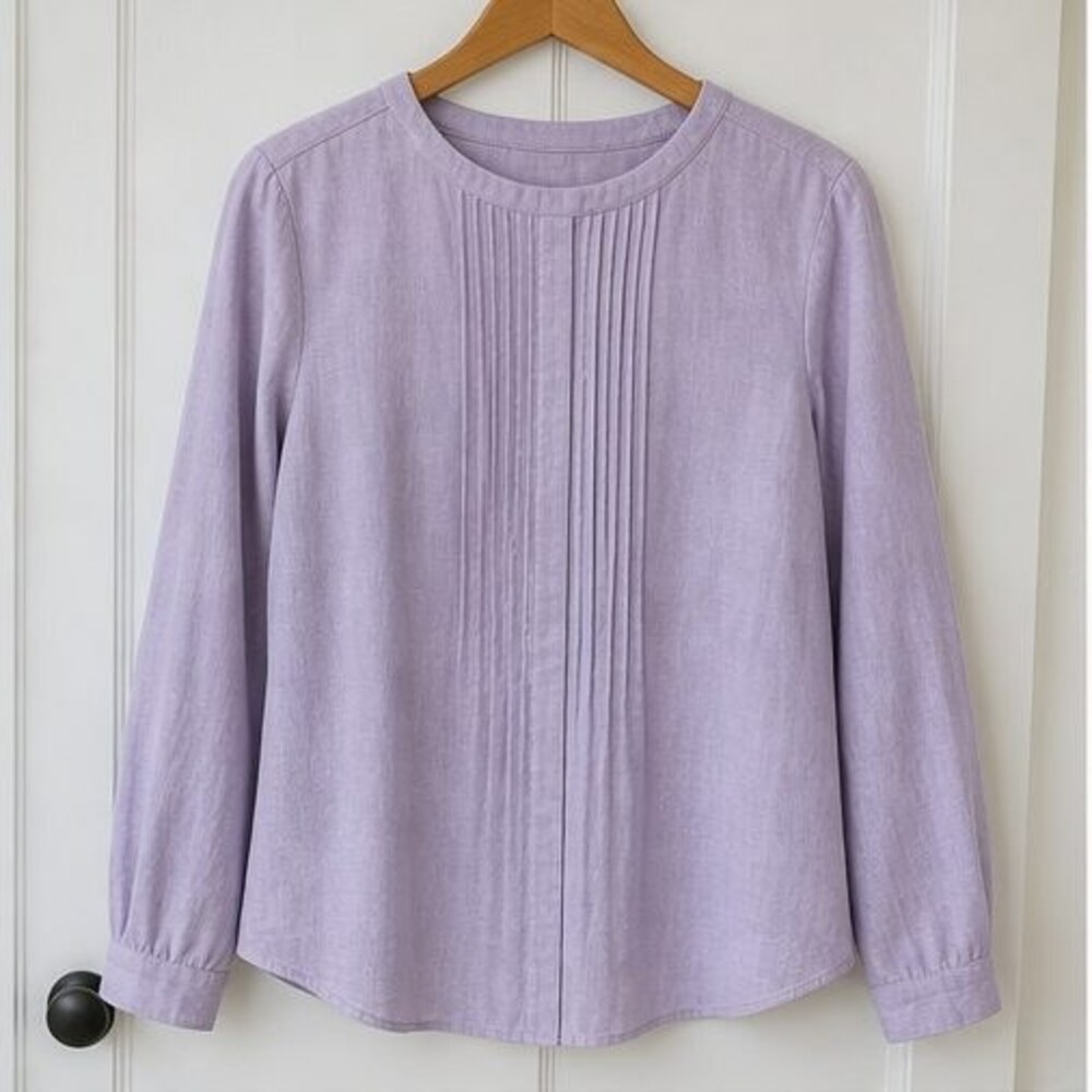 Lilac Pleated Blouse